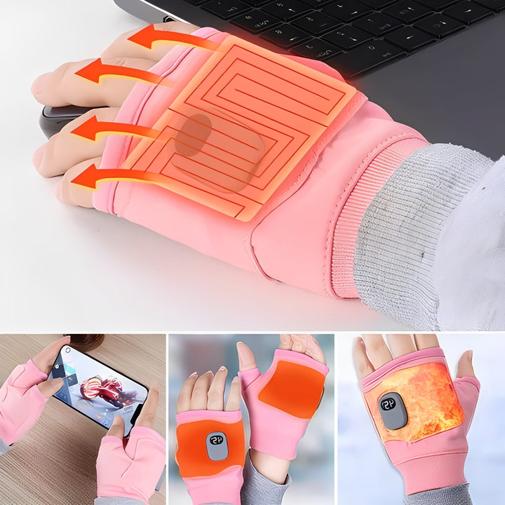 Koslund™ Fingerløse varmehansker med USB-C og tre varmenivåer