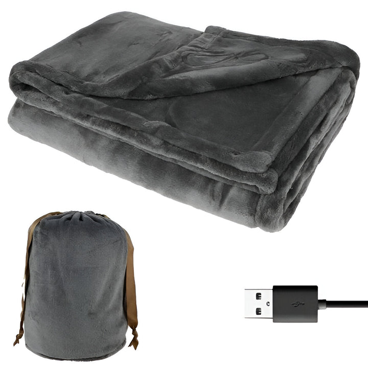 Koslund™ Trådløst USB-varmeteppe i myk flanell for to