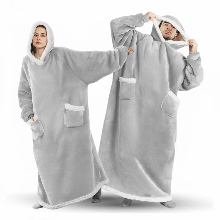 Koslund™ Gigantisk oversized teppegenser i tykk børstet fleece