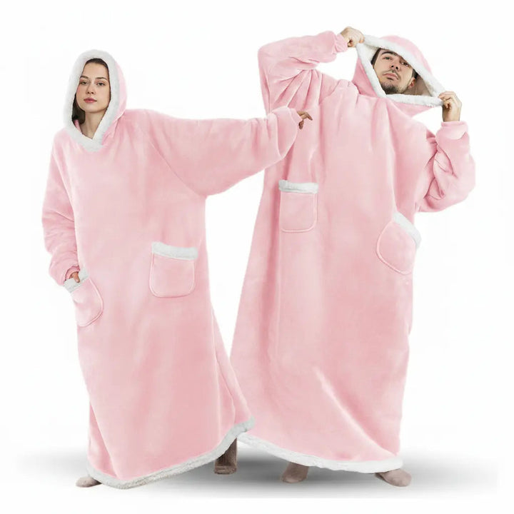 Koslund™ Gigantisk oversized teppegenser i tykk børstet fleece
