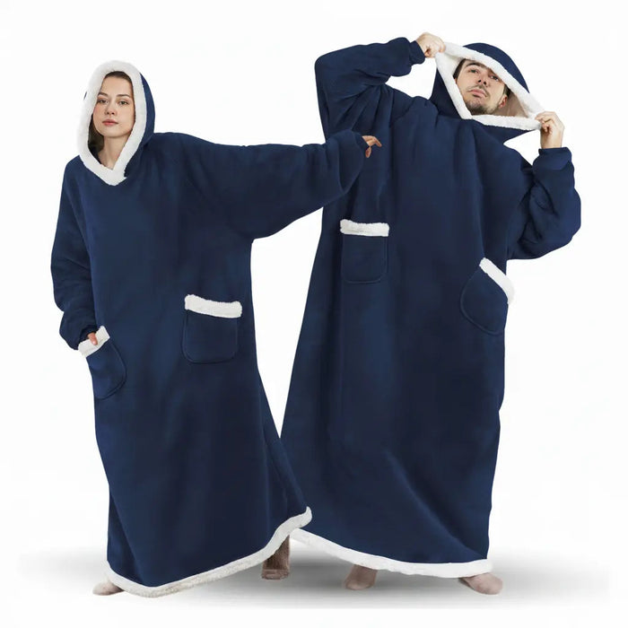 Koslund™ Gigantisk oversized teppegenser i tykk børstet fleece