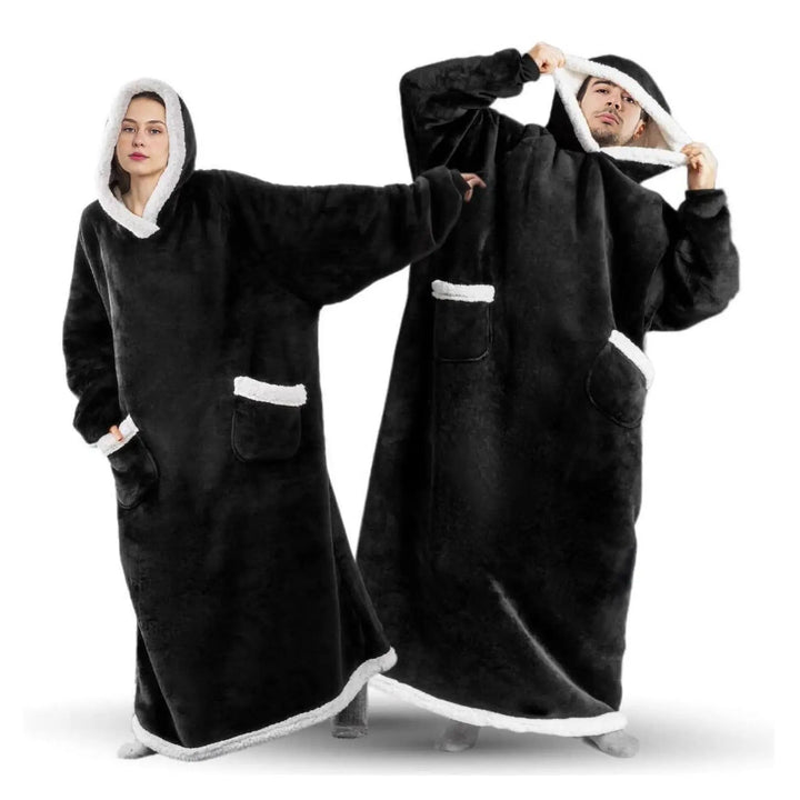 Koslund™ Gigantisk oversized teppegenser i tykk børstet fleece