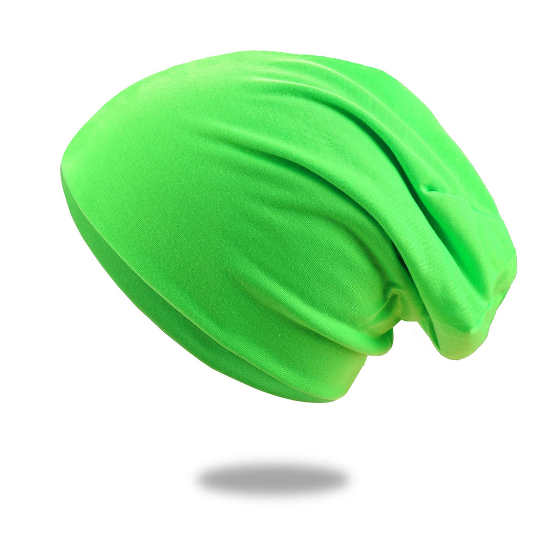 Koslund™ Slouch beanie i pustende strikk med stretch