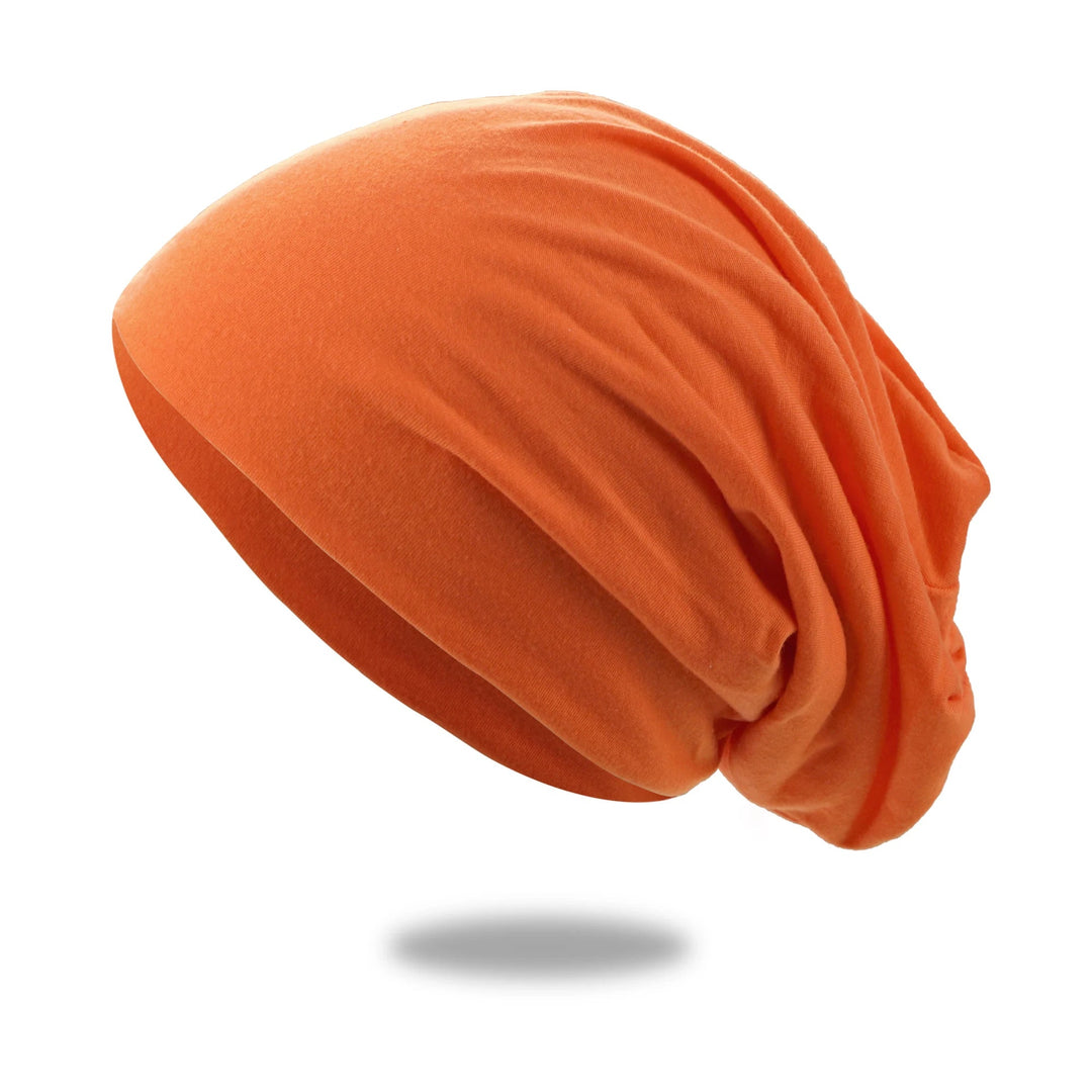 Koslund™ Slouch beanie i pustende strikk med stretch