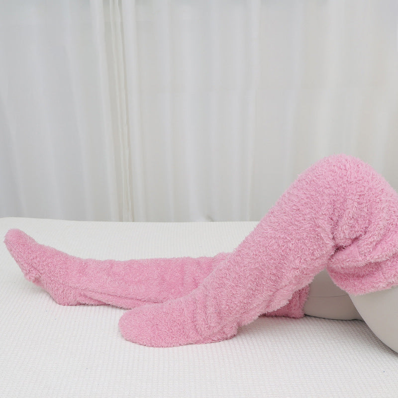 Myke knevarmere i lodden mikrofiber med åpen tå