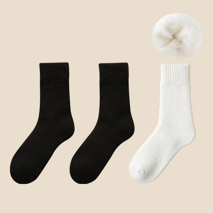 Fôrede varmesokker unisex med mykt fleecefôr, 3 par