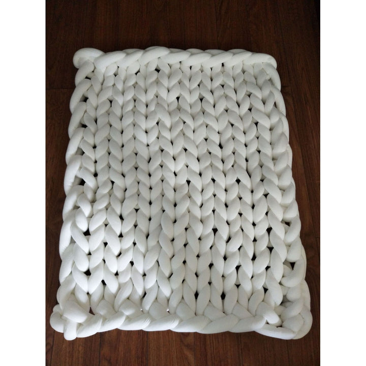 Håndvevd chunky knit-pledd med deilig tyngde