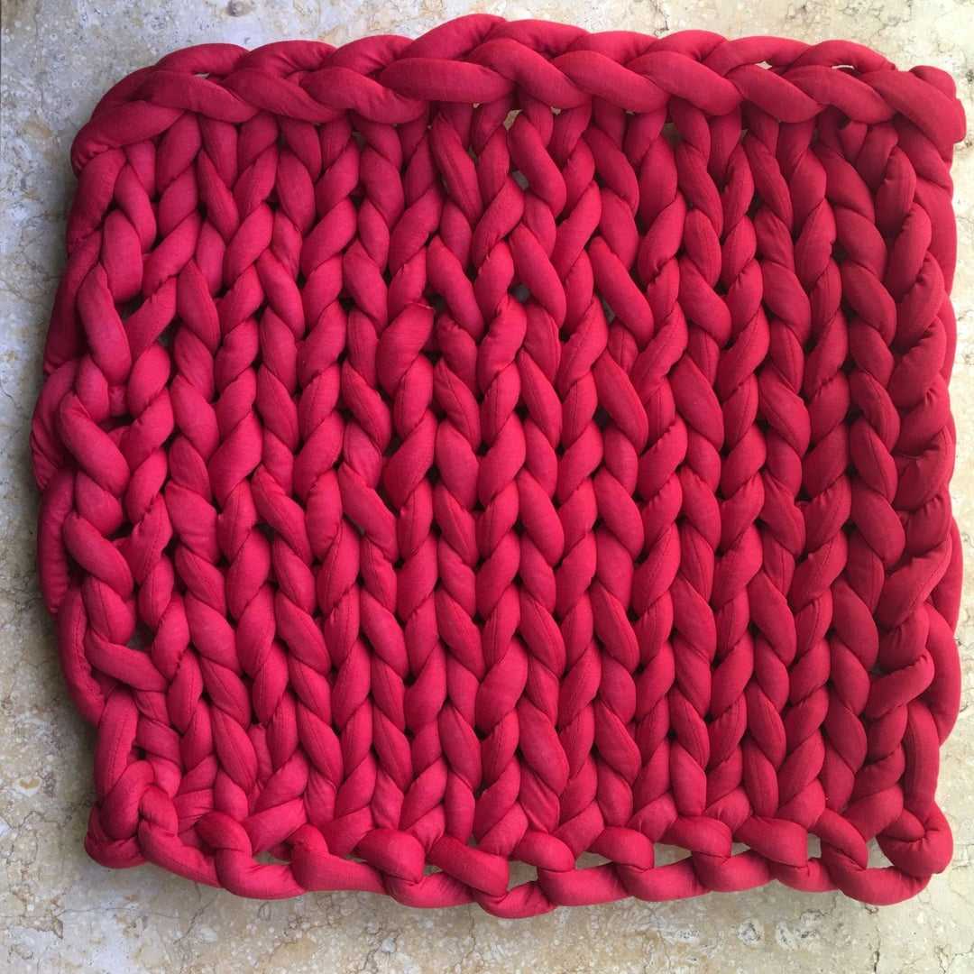 Håndvevd chunky knit-pledd med deilig tyngde