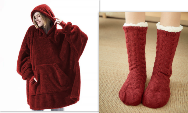 Oversized teppegenser i dobbeltsidig plysjfleece