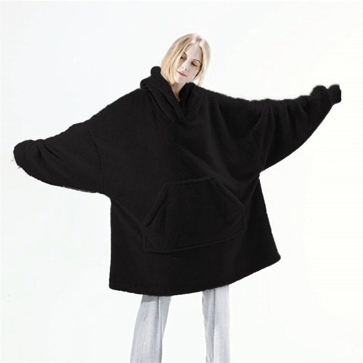 Oversized teppegenser i dobbeltsidig plysjfleece