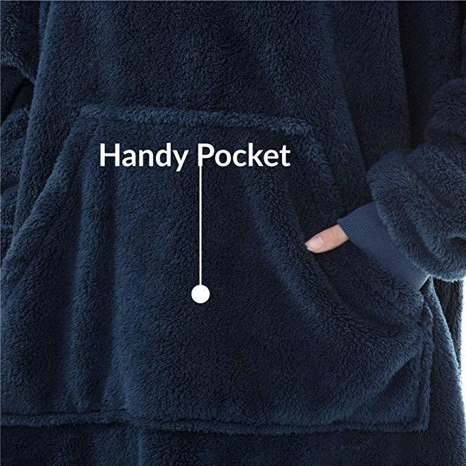 Oversized teppegenser i dobbeltsidig plysjfleece