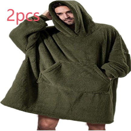 Oversized teppegenser i dobbeltsidig plysjfleece