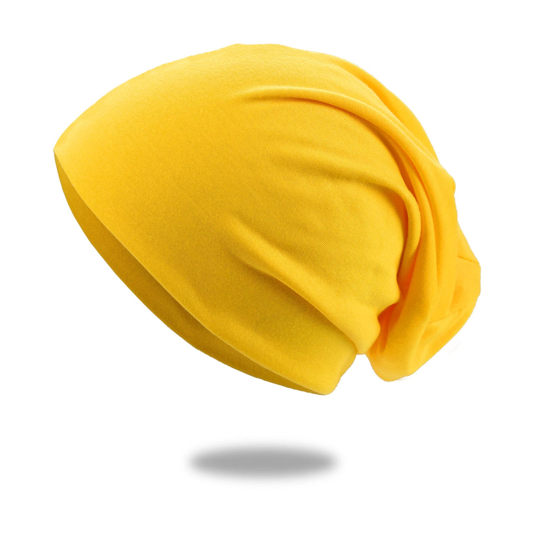 Koslund™ Slouch beanie i pustende strikk med stretch